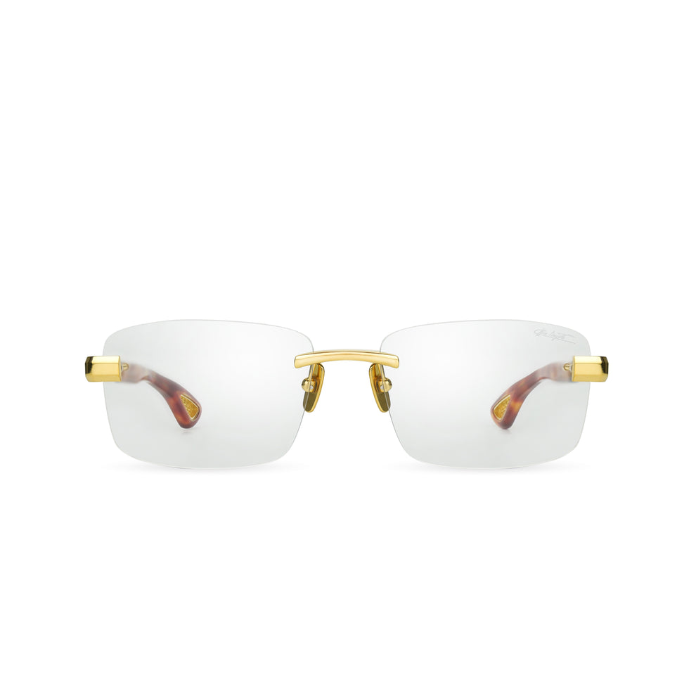 BUGATTI 36B BRL 24K 24K Yellow Gold - Burl Wood Acetate - Clear Optical Lens