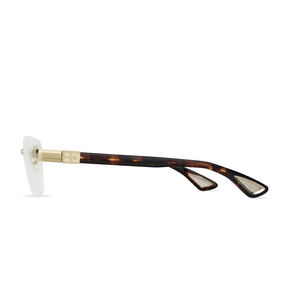 BUGATTI 36B TRT WG SIZE 58 COLOR White Gold - Classic Tortoise Acetate -