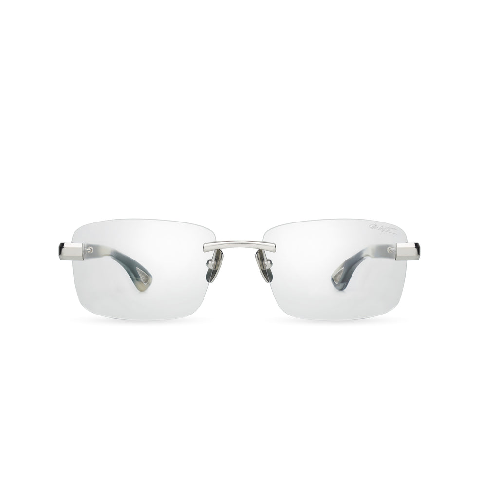 BUGATTI Sterling Silver - Dark Blue Horn Acetate -Sterling Silver - Dark Blue Horn Acetate -