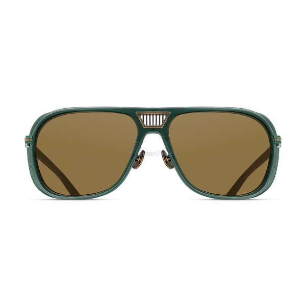 MATSUDA M3023 V2 AG/MBG 58 ANTIQUE GOLD - MATTE BTTLE GREEN