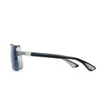 BUGATTI 100 SS BP SIZE 62 COLOR Gunmetal - Sterling Silver - Dark Blue Horn Acetate - Blue Lens