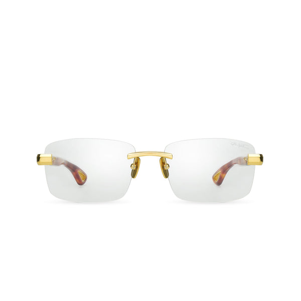 BUGATTI 36B BRL 24K 24K Yellow Gold - Burl Wood Acetate - Clear Optical Lens