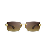 BUGATTI 36C CH 24K 24K Yellow Gold - Classic Horn Acetate - Brown Gradient Lens Sterling Silver - Dark Blue Horn Acetate - Blue Lens