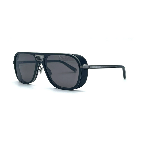 MATSUDA M3023 V2 AS/MBK 58 ANTIQUE SILVER -MATTE BLACK