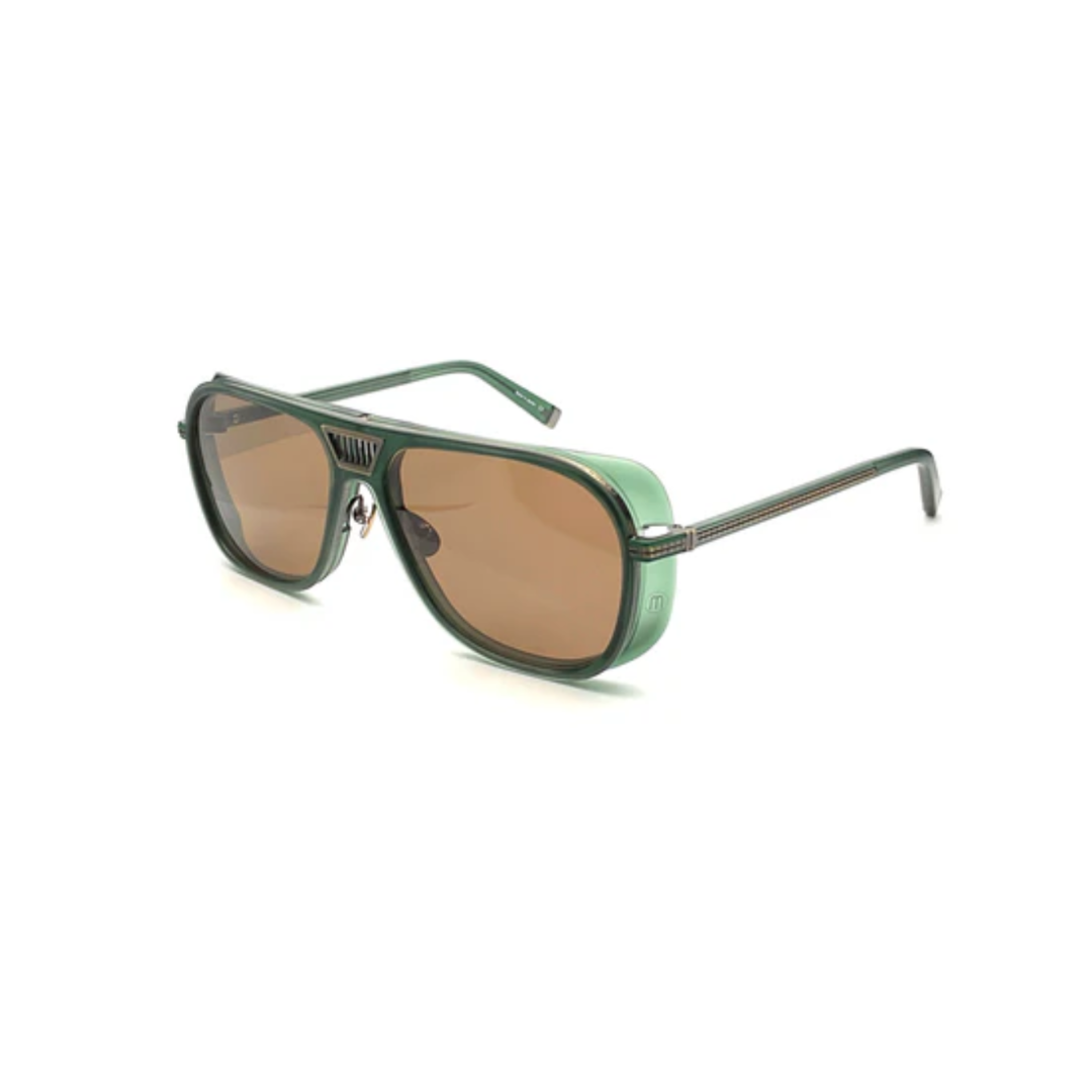 MATSUDA M3023 V2 AG/MBG 58 ANTIQUE GOLD - MATTE BTTLE GREEN